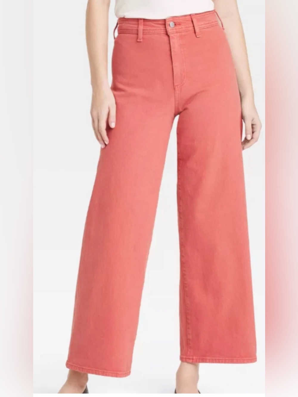 Universal Thread Coral Sailor Wide Leg Ankle Jeans High Rise Size 12 NWT